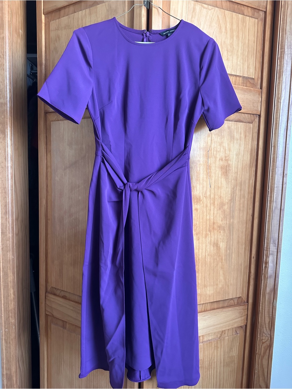 Maggy London Deep Plum Short-Sleeve Dress- NWT 0